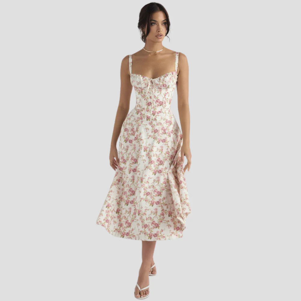 Ombeline | Robe Midi Fleurie