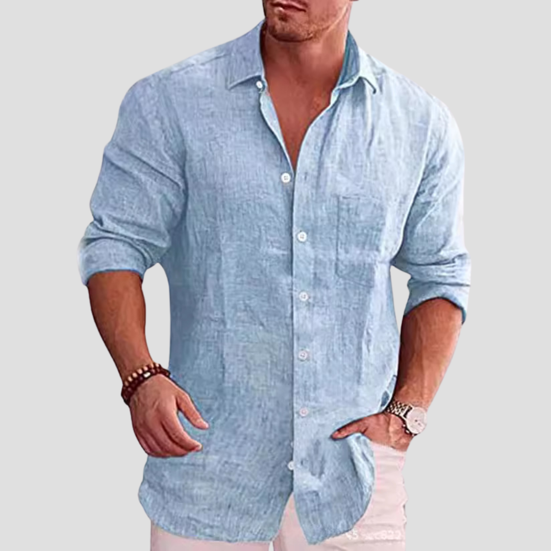 Orphée | Homme Chemise en Lin Coupe Longue