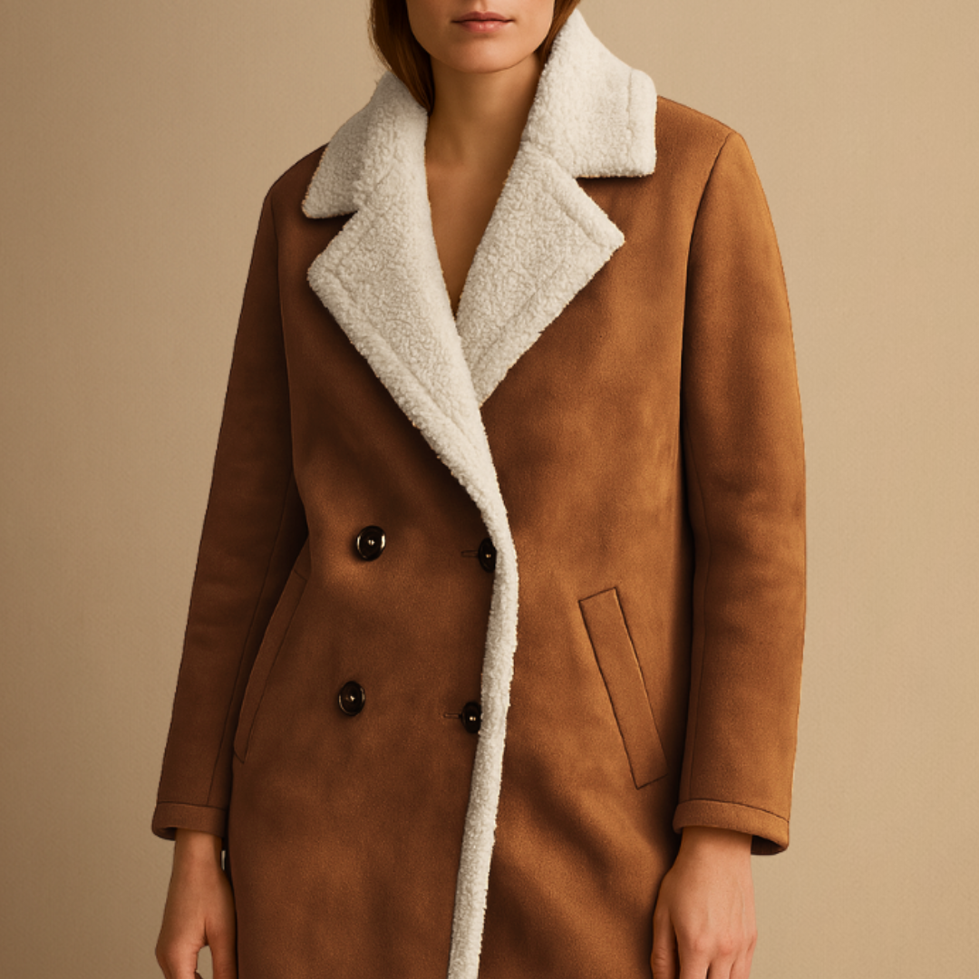 Angèle | Manteau Croisé Fourré