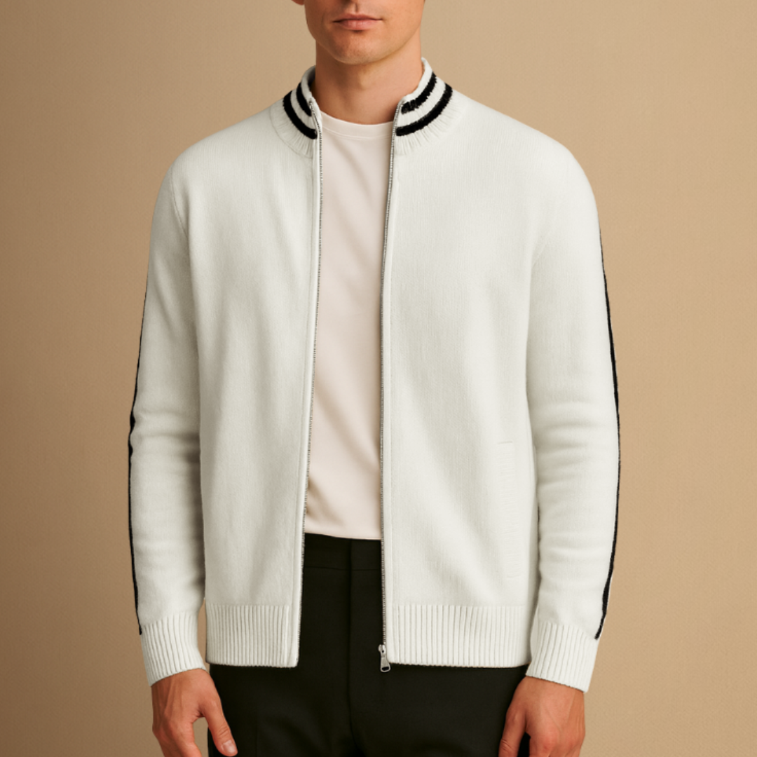 Raoul | Cardigan Zippé Bicolore