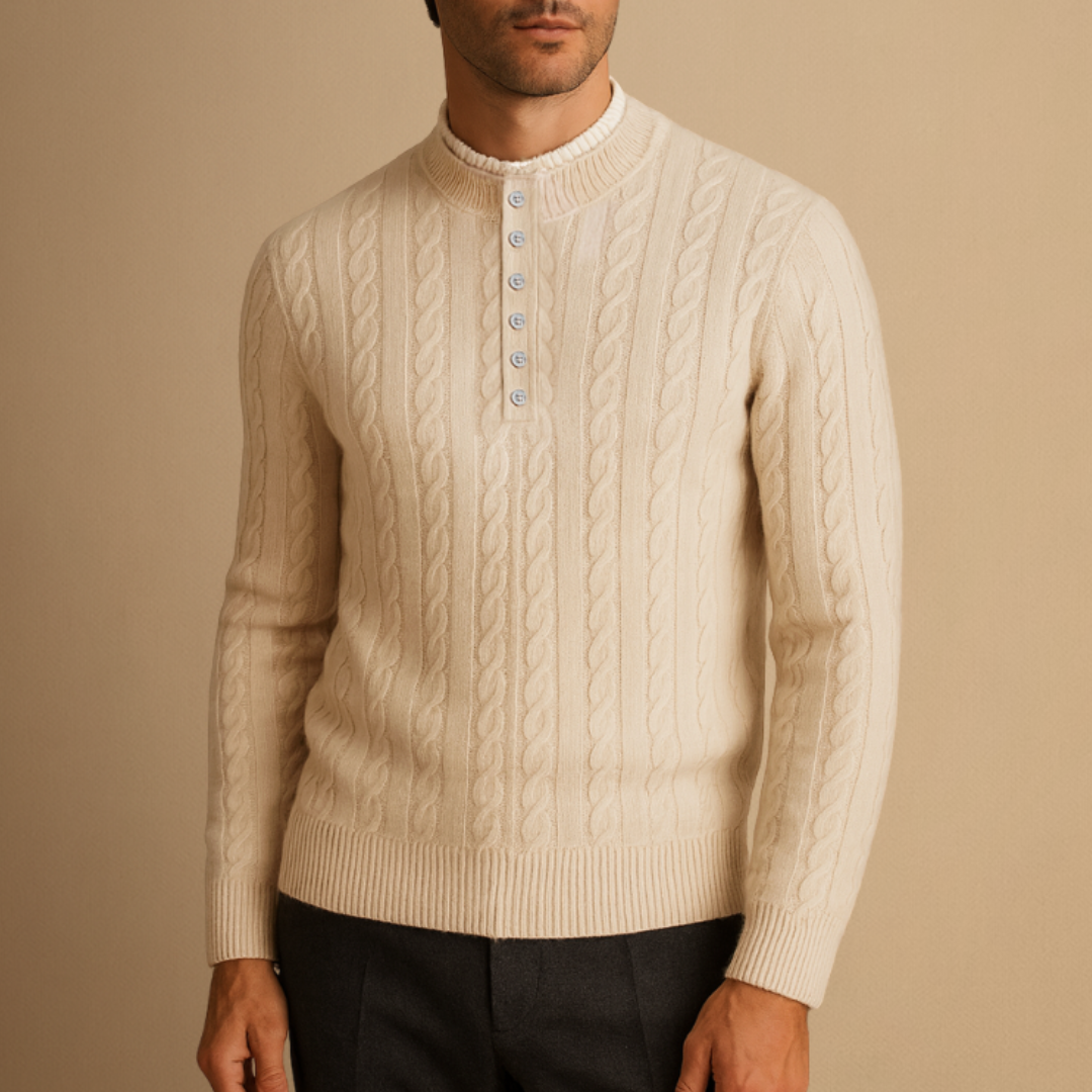 Samuel | Pull Torsadé Boutonné