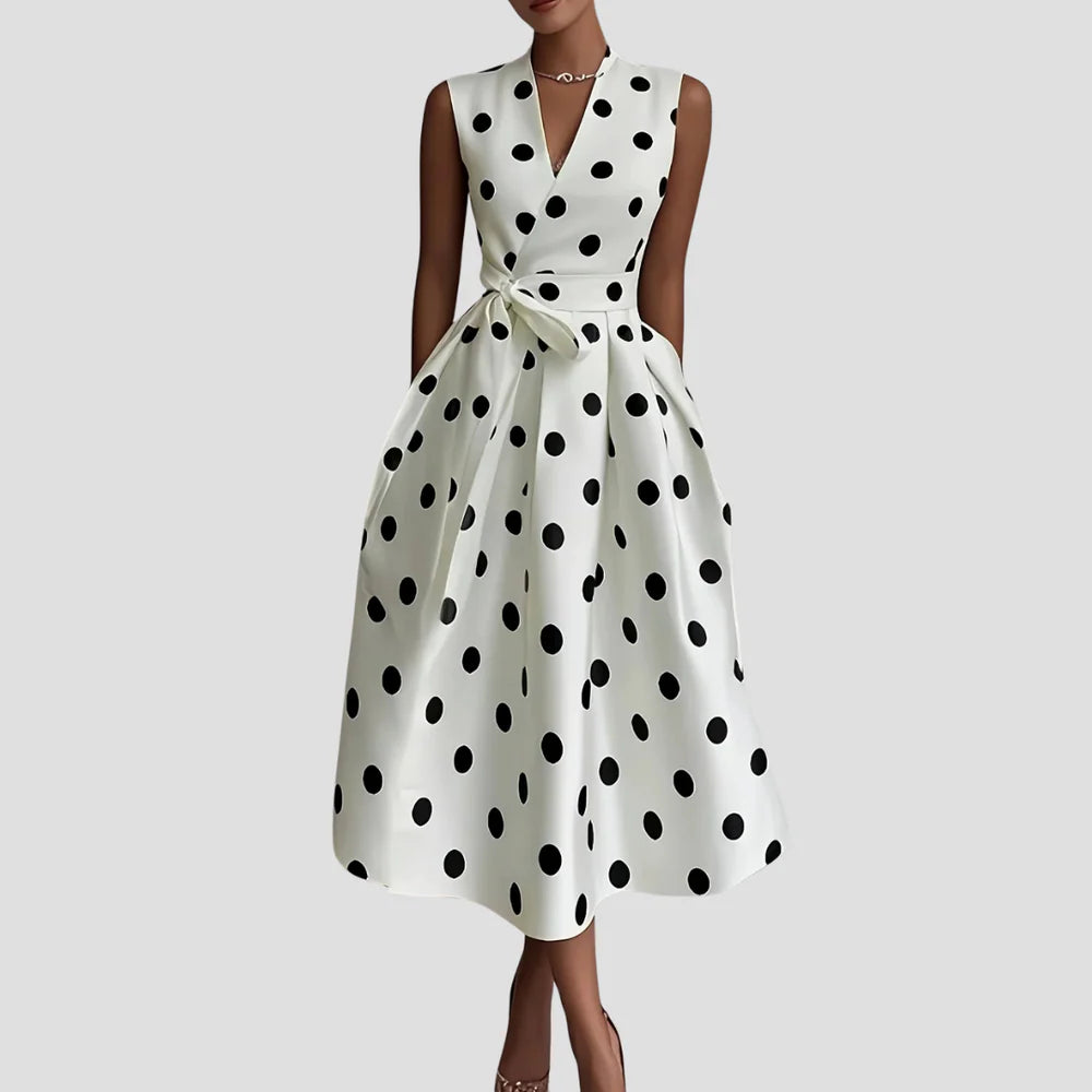 Ambre | Robe Midi à Pois