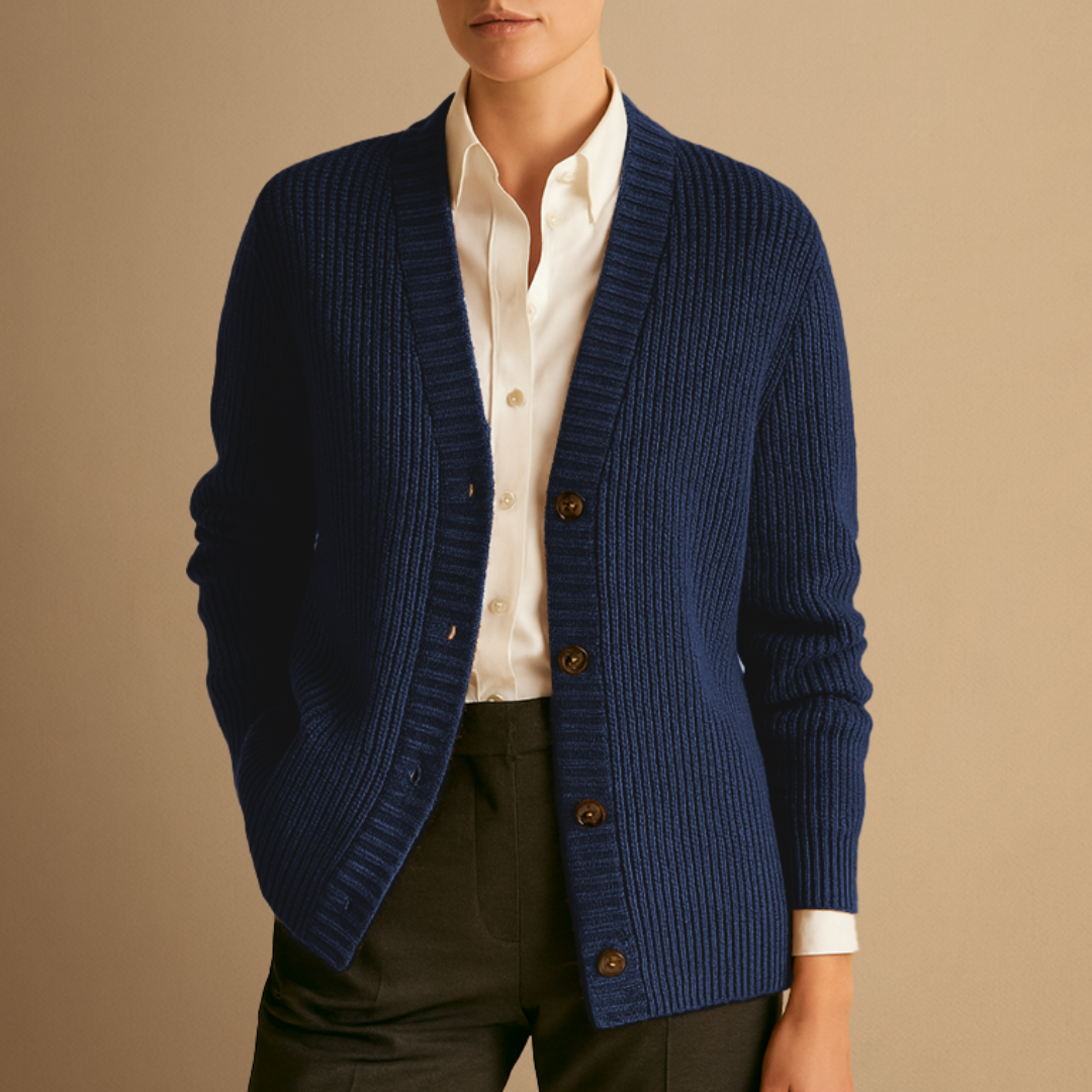 Yvette | Cardigan Boutonné en Tricot