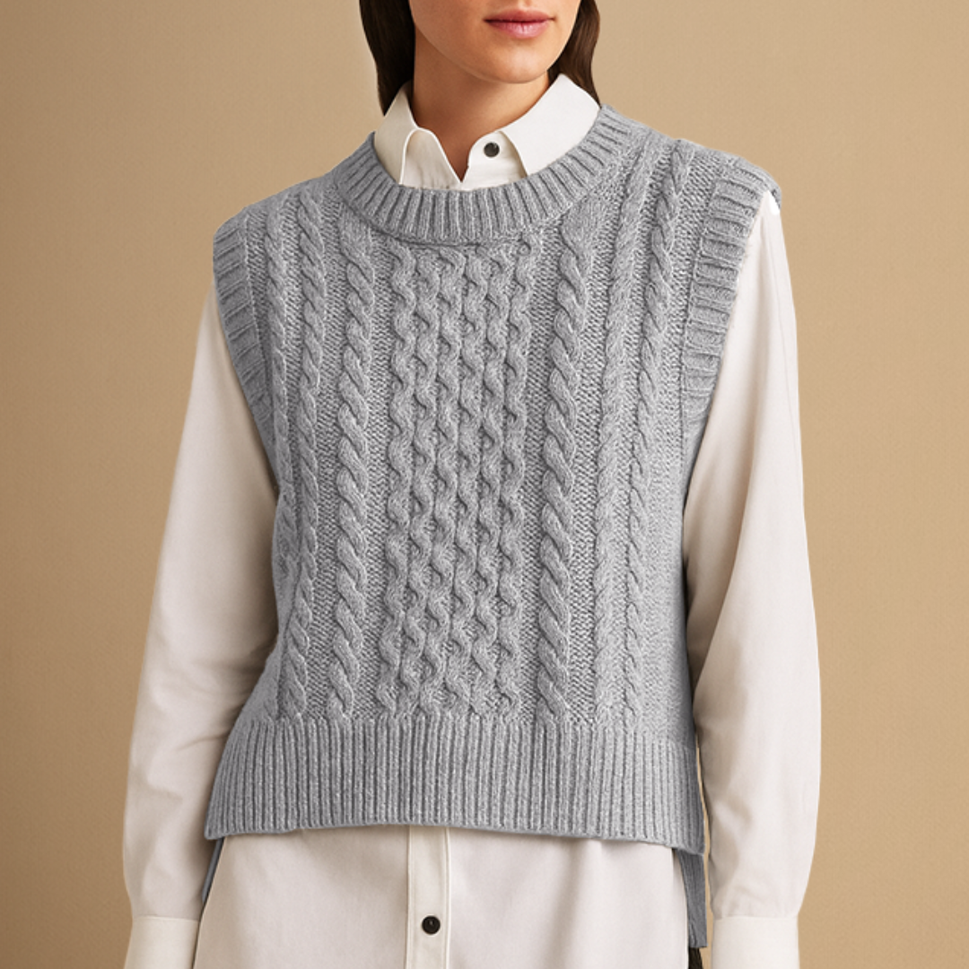 Pierrette | Pull Tricoté Sans Manches