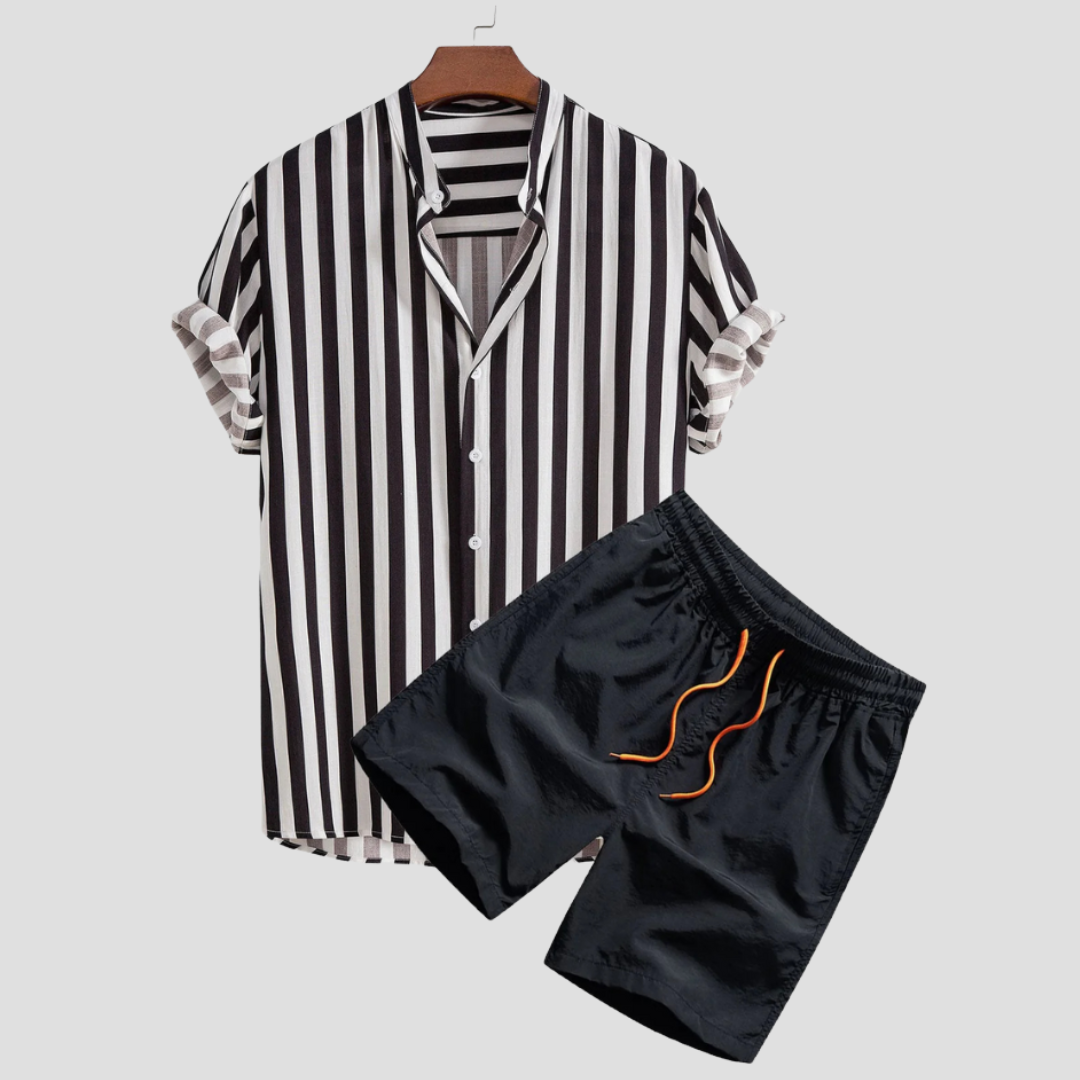 Léandre | Tenue Légère Homme Été avec Chemise Rayée