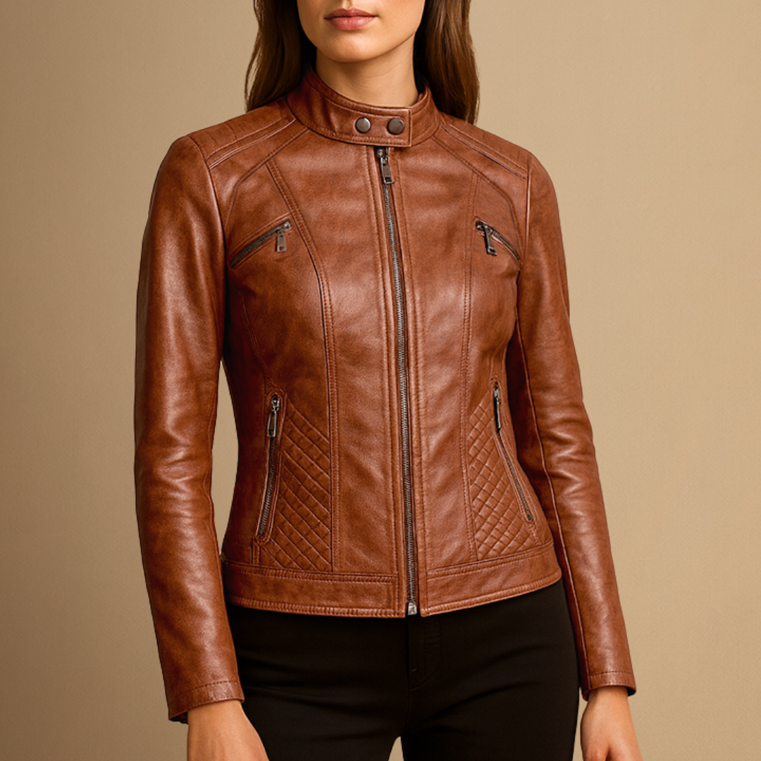 Maëlle | Veste Cuir Cintrée