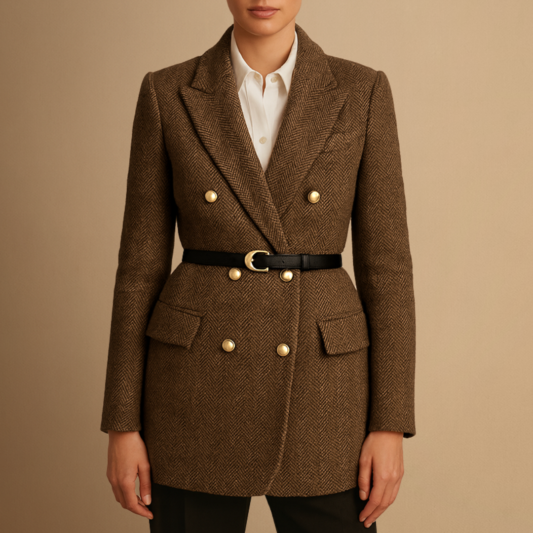Laetitia | Manteau Croisé en Tweed