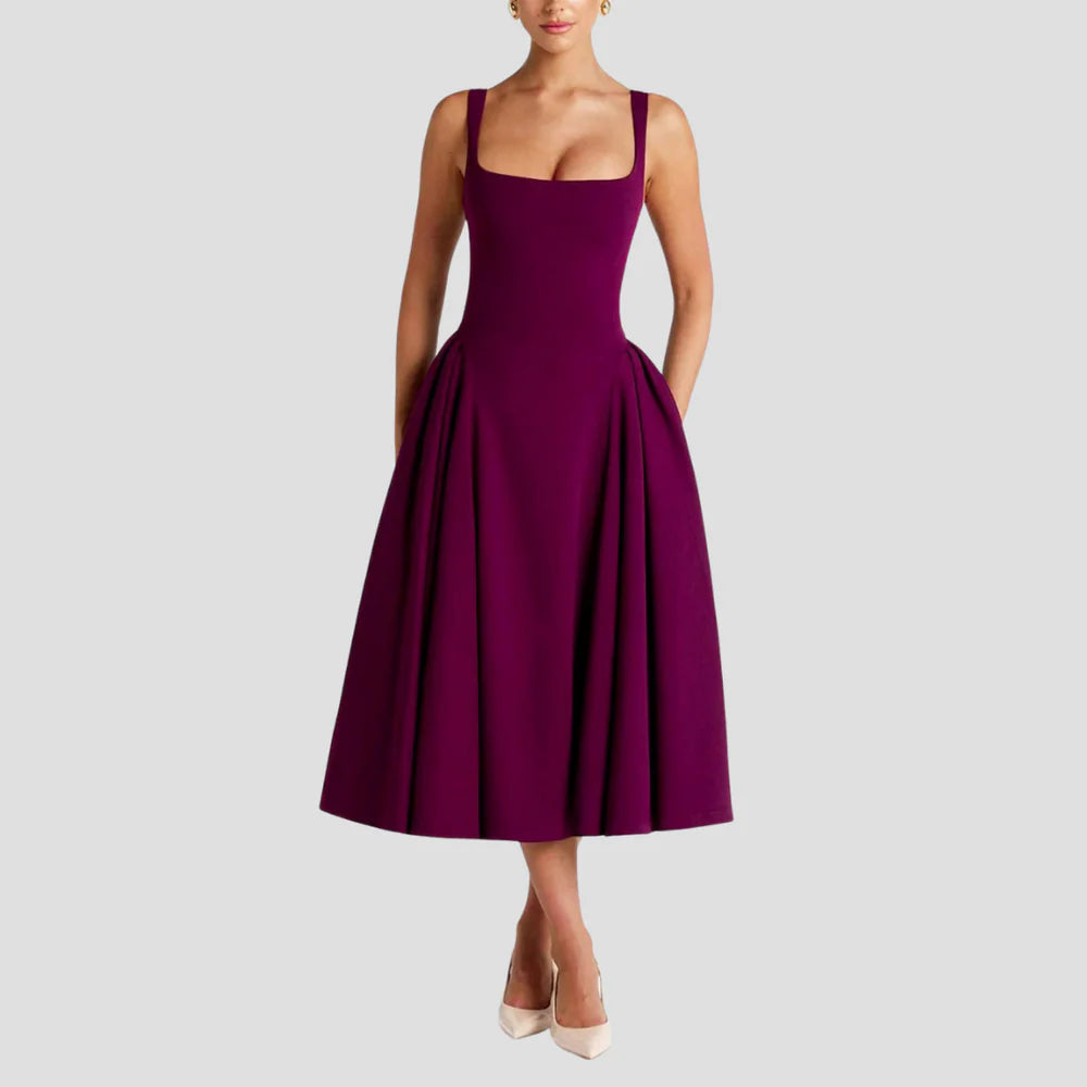 Lison | Robe Midi Élégante