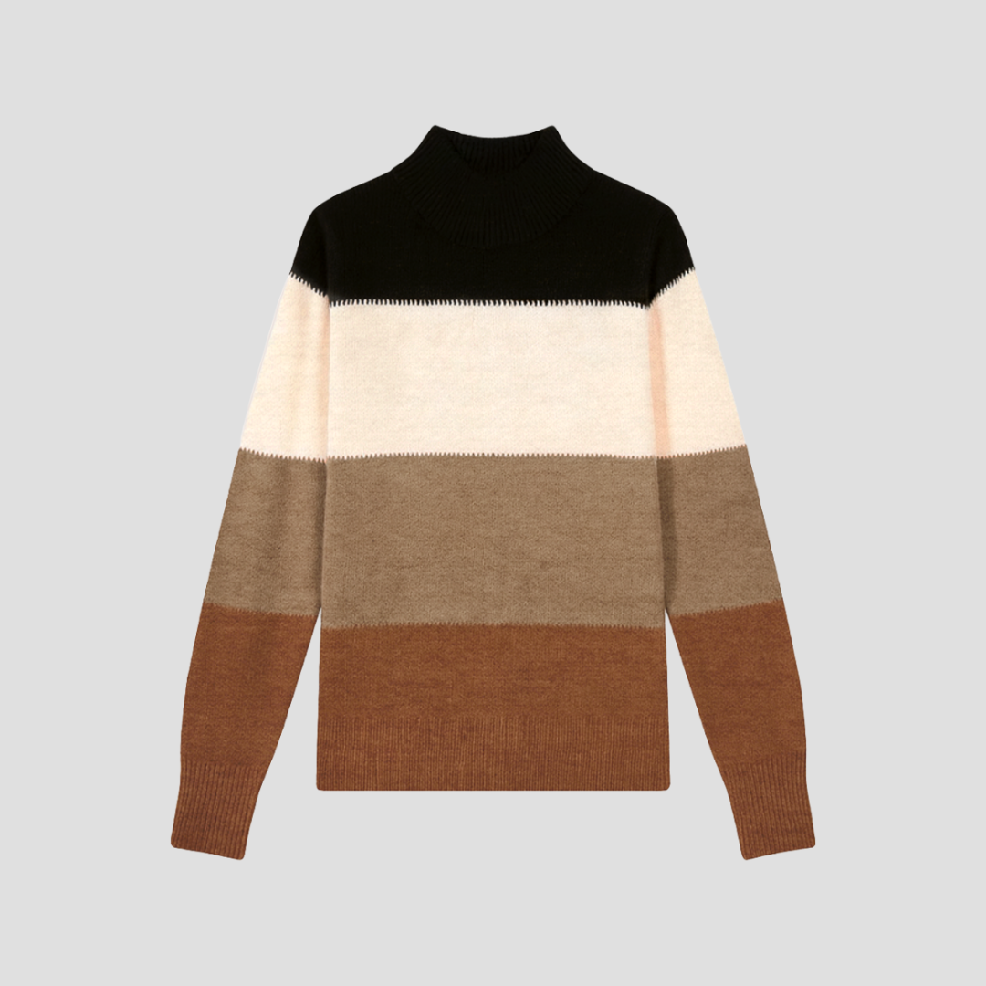 Arlette | Pull Tricoté Bicolore