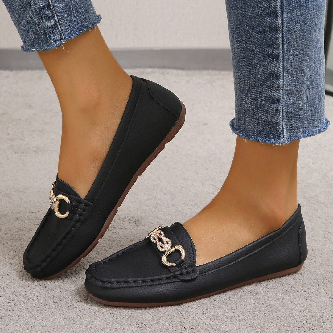 Édith | Femme Mocassins en Cuir Véritable