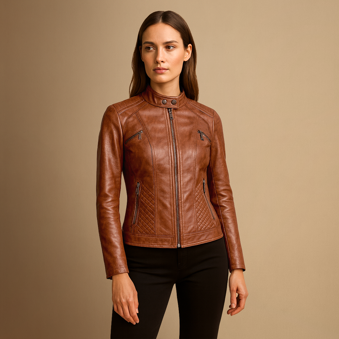 Maëlle | Veste Cuir Cintrée