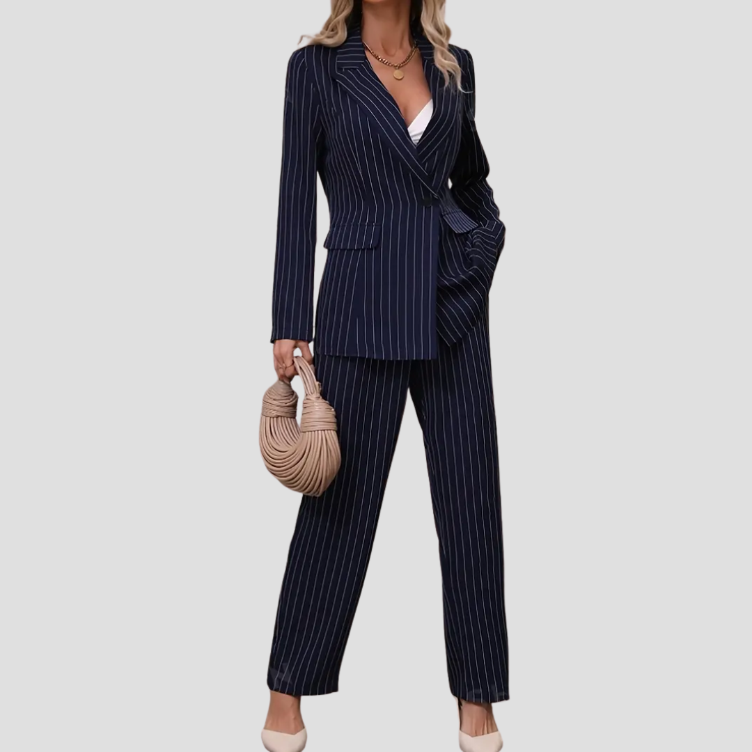 Séverine | Costume Rayé Ajusté