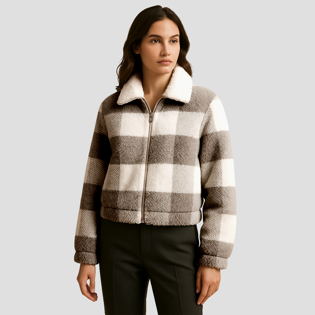 Romane | Veste Teddy Carreaux