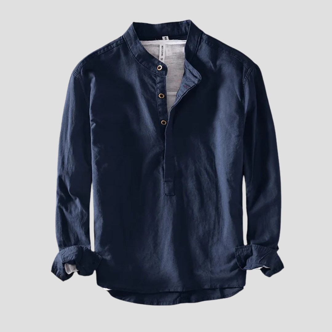 Florus | Chemise en Lin Col Mandarin