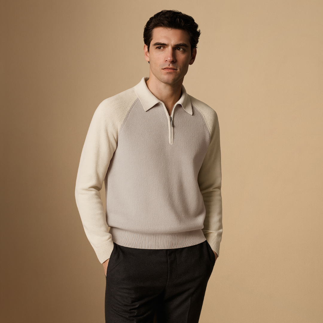 Herbert | Pull Bicolore Zippé