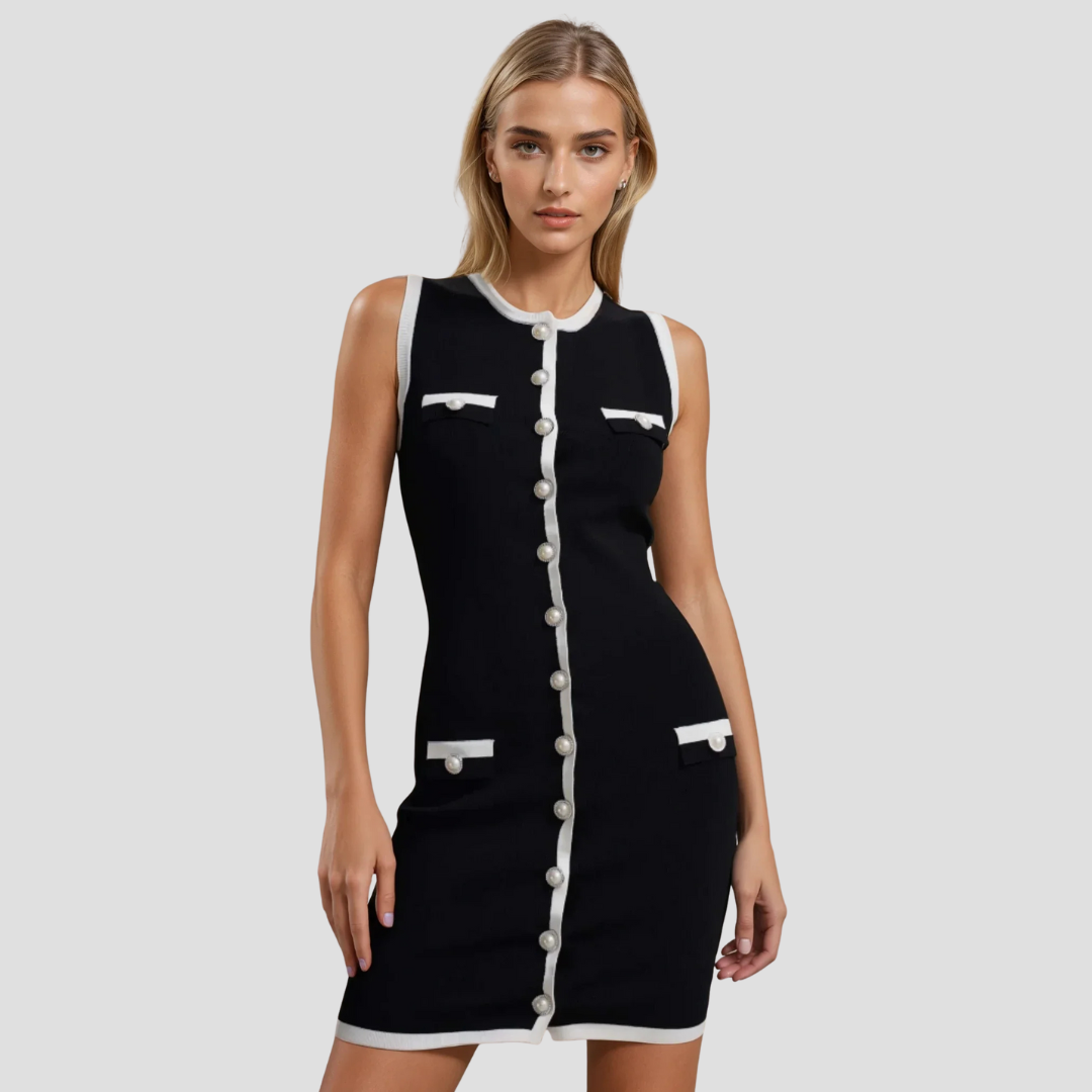 Clarisse | Robe Tricotée Boutonnée
