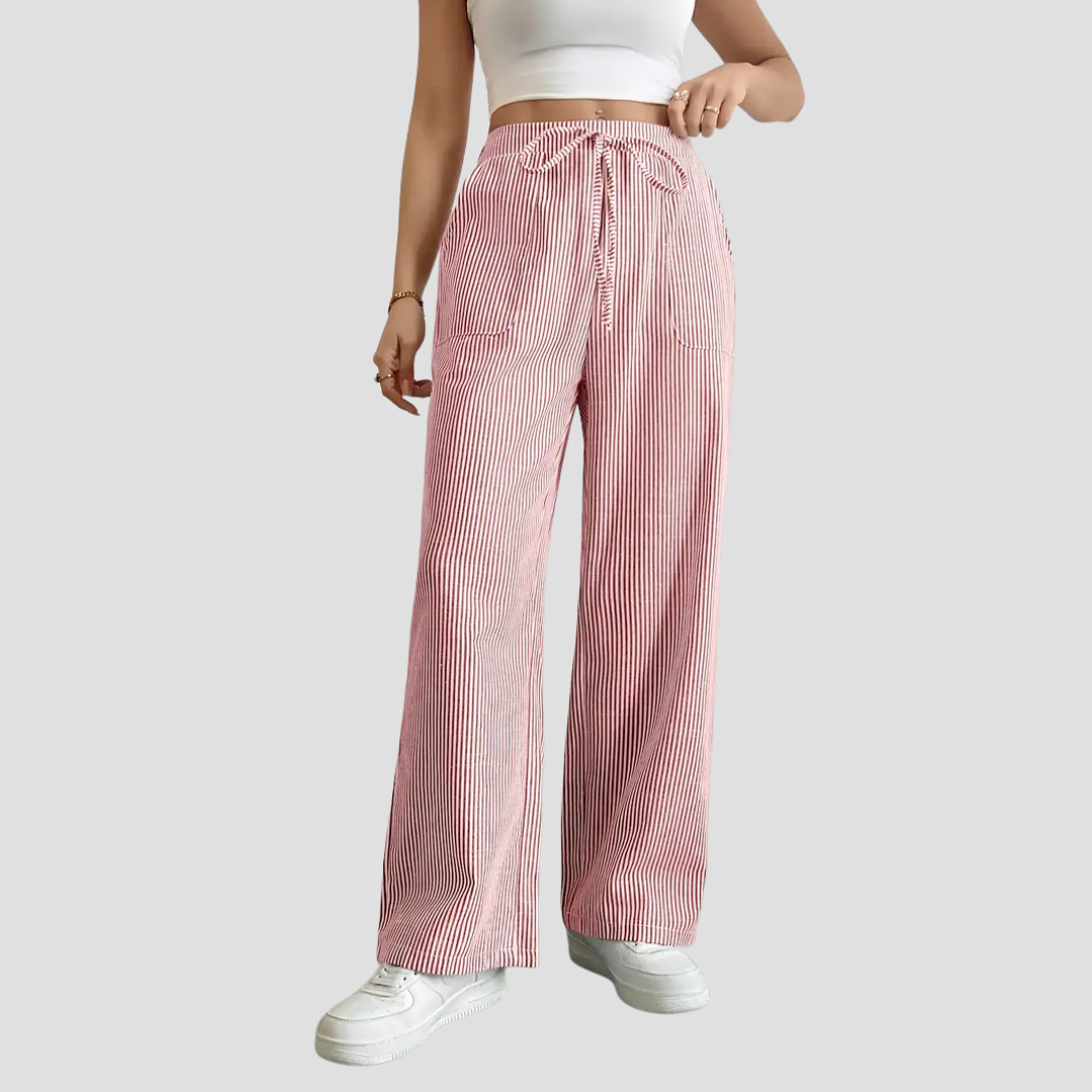 Coralie | Pantalon Ample Rayé