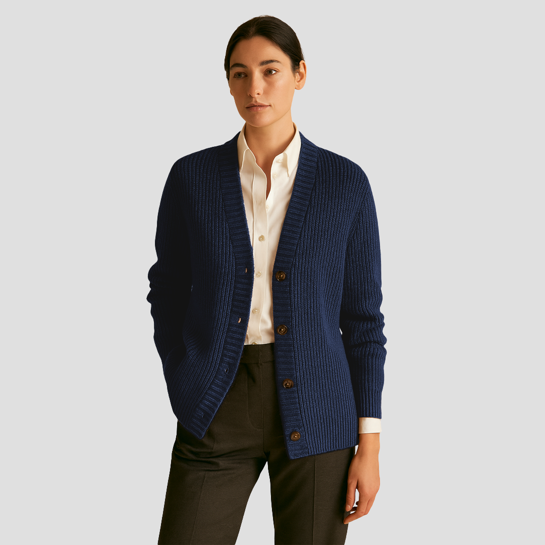 Yvette | Cardigan Boutonné en Tricot