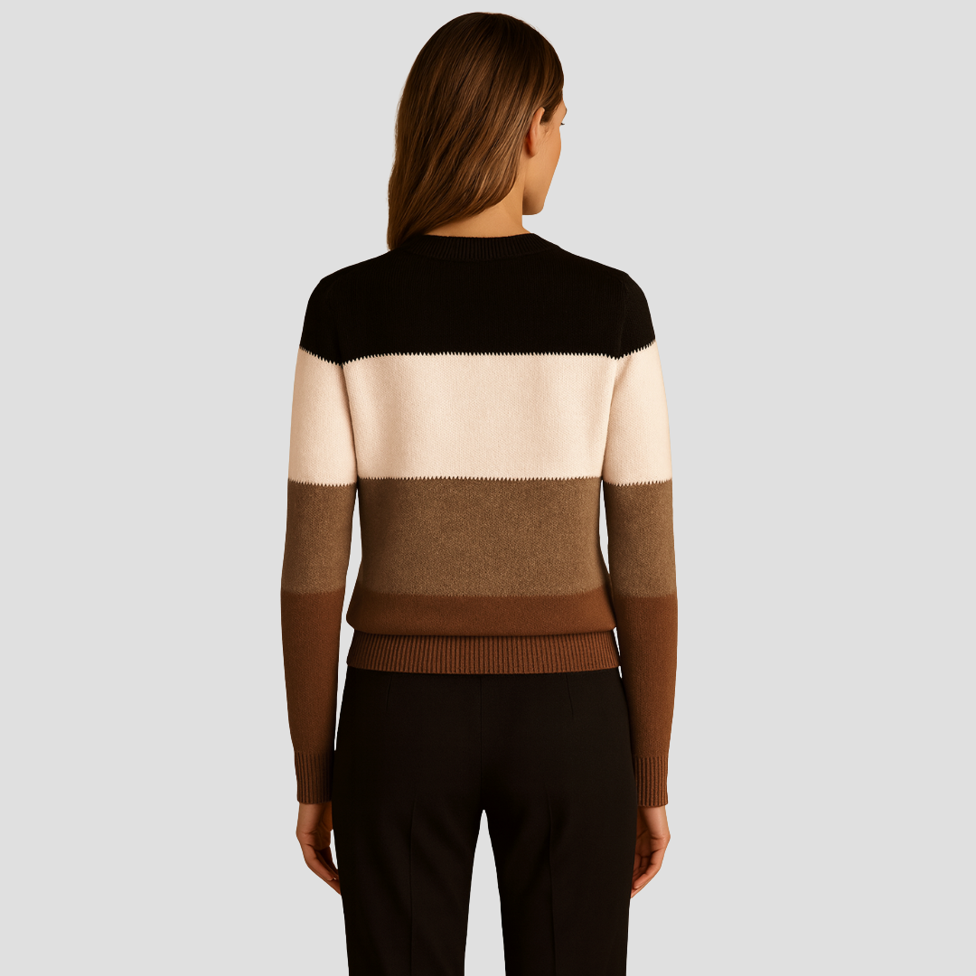 Arlette | Pull Tricoté Bicolore