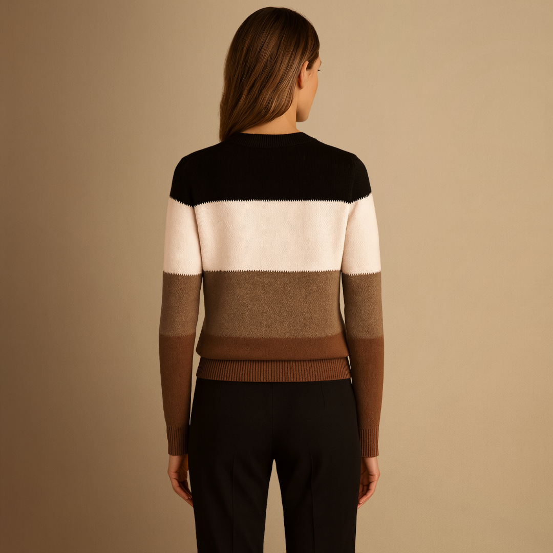 Arlette | Pull Tricoté Bicolore