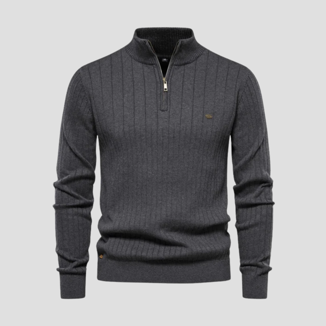 Bérenger | Pull Demi-Zip Côtelé