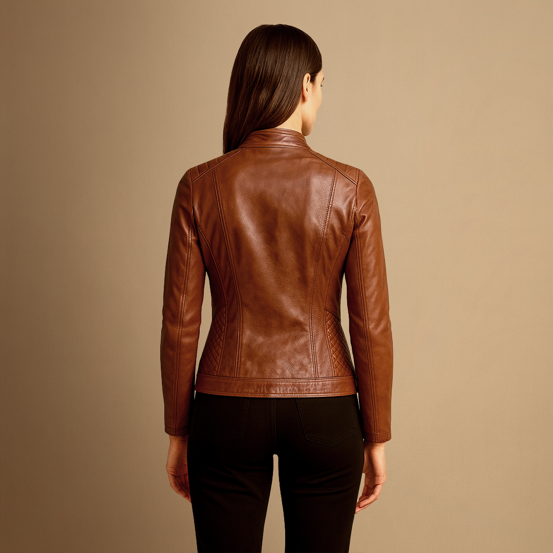 Maëlle | Veste Cuir Cintrée