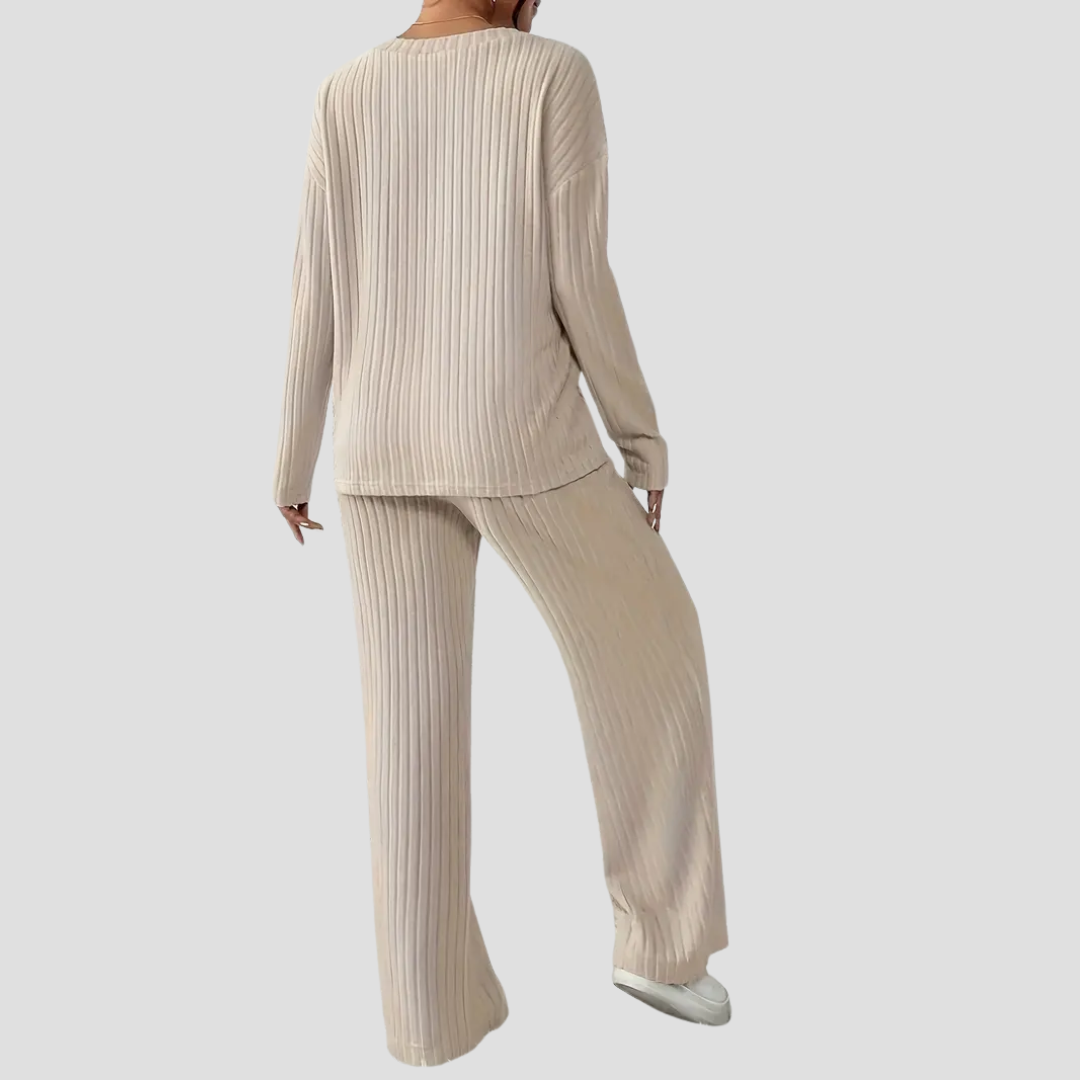 Maryvonne | Ensemble Côtelé Chic