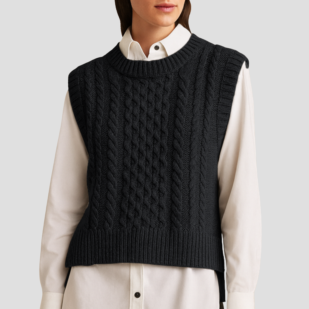 Pierrette | Pull Tricoté Sans Manches