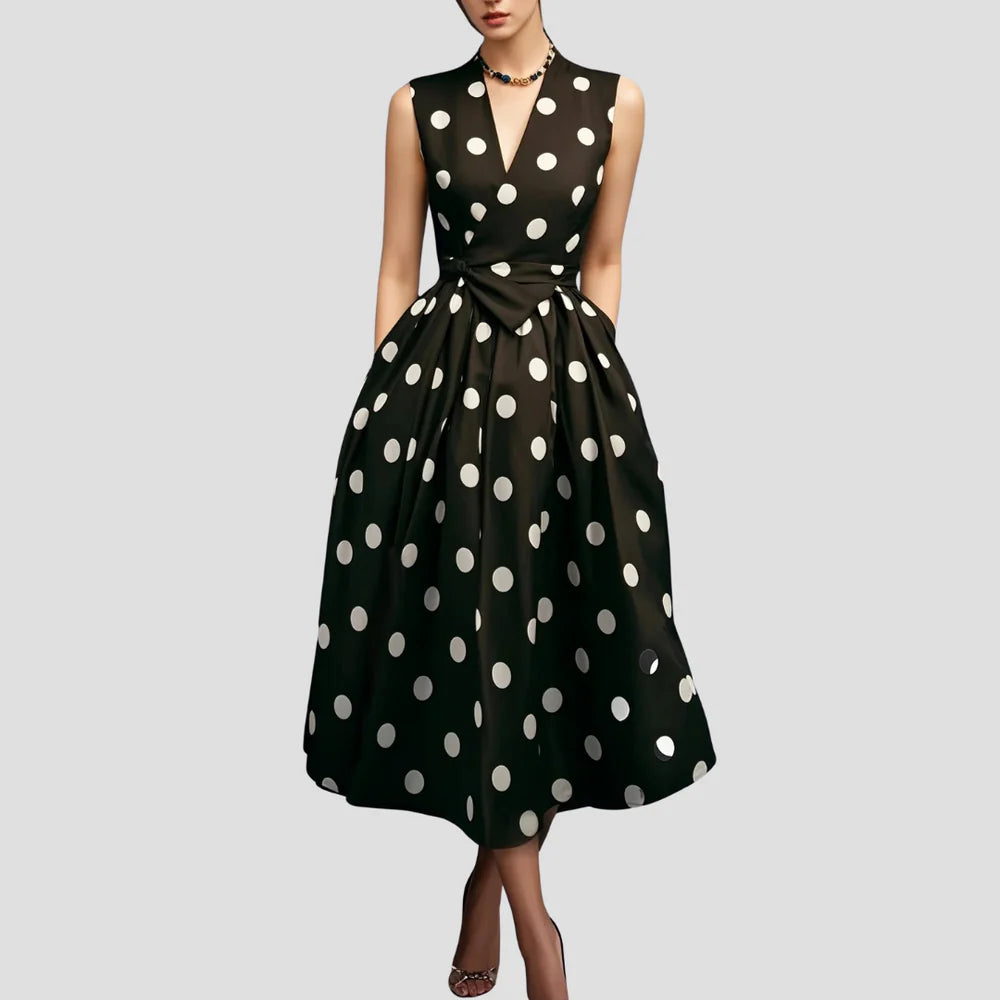Ambre | Robe Midi à Pois