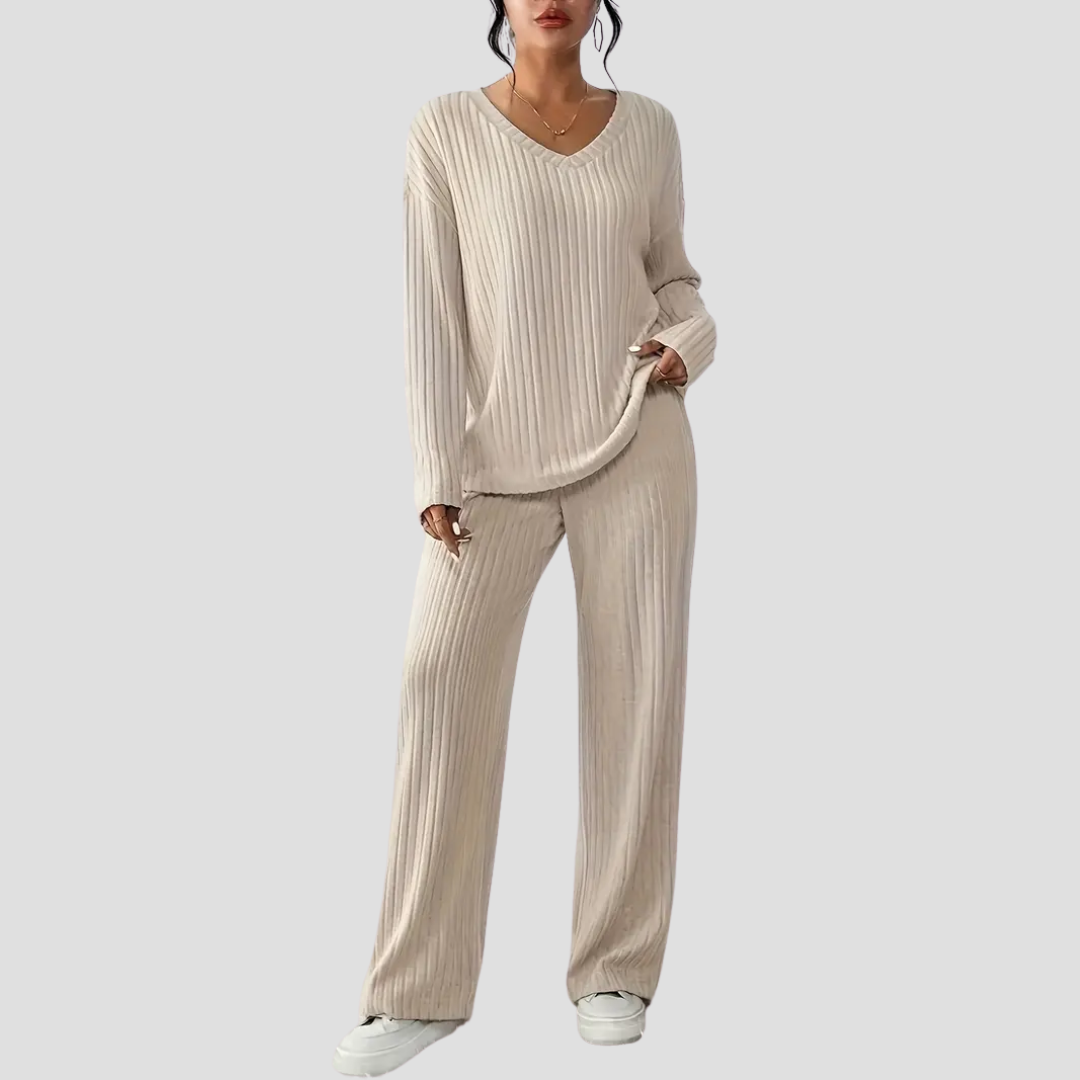 Maryvonne | Ensemble Côtelé Chic