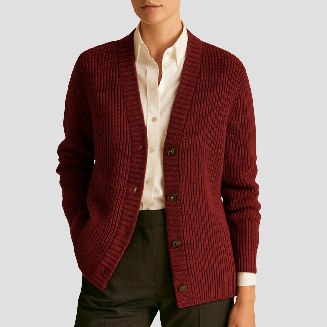 Yvette | Cardigan Boutonné en Tricot