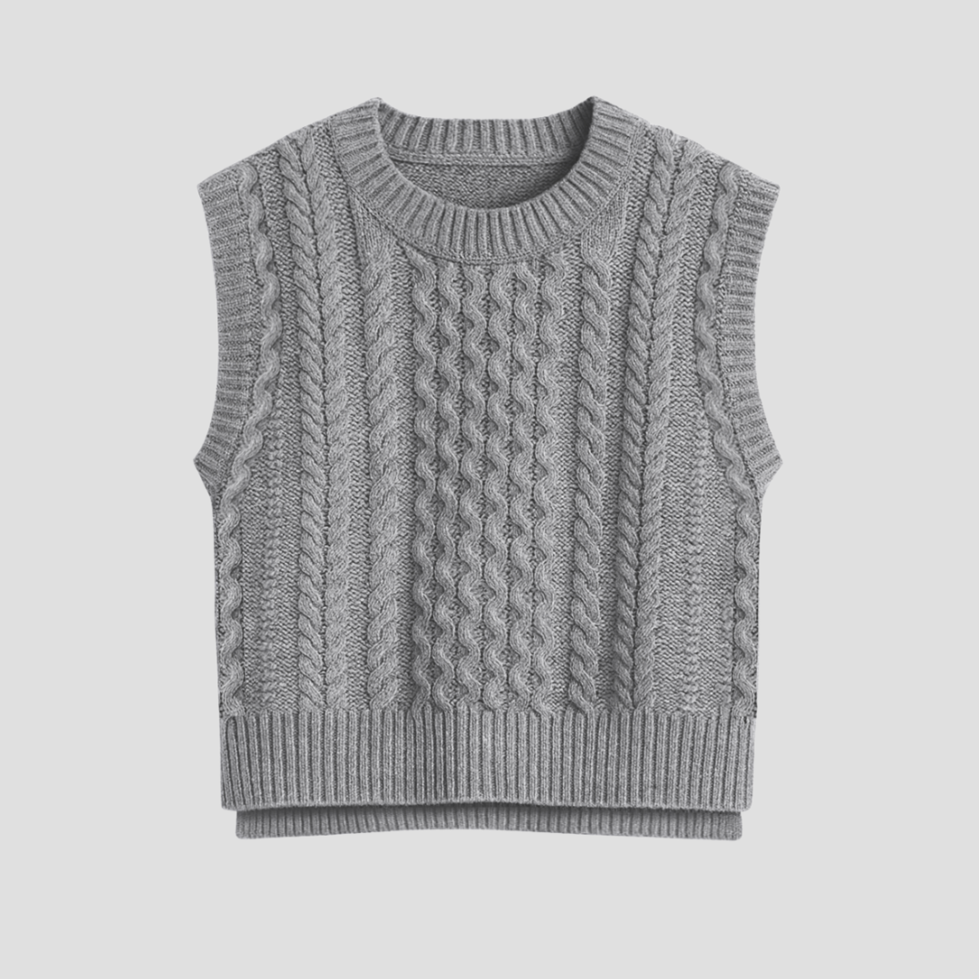 Pierrette | Pull Tricoté Sans Manches