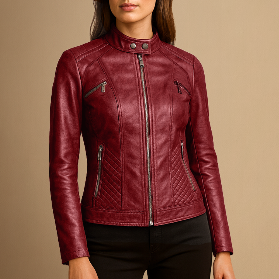 Maëlle | Veste Cuir Cintrée