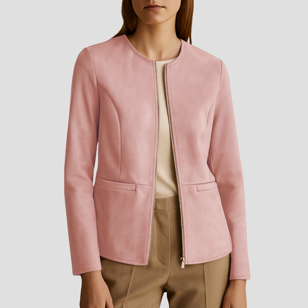 Maéva | Veste Suédée Zippée