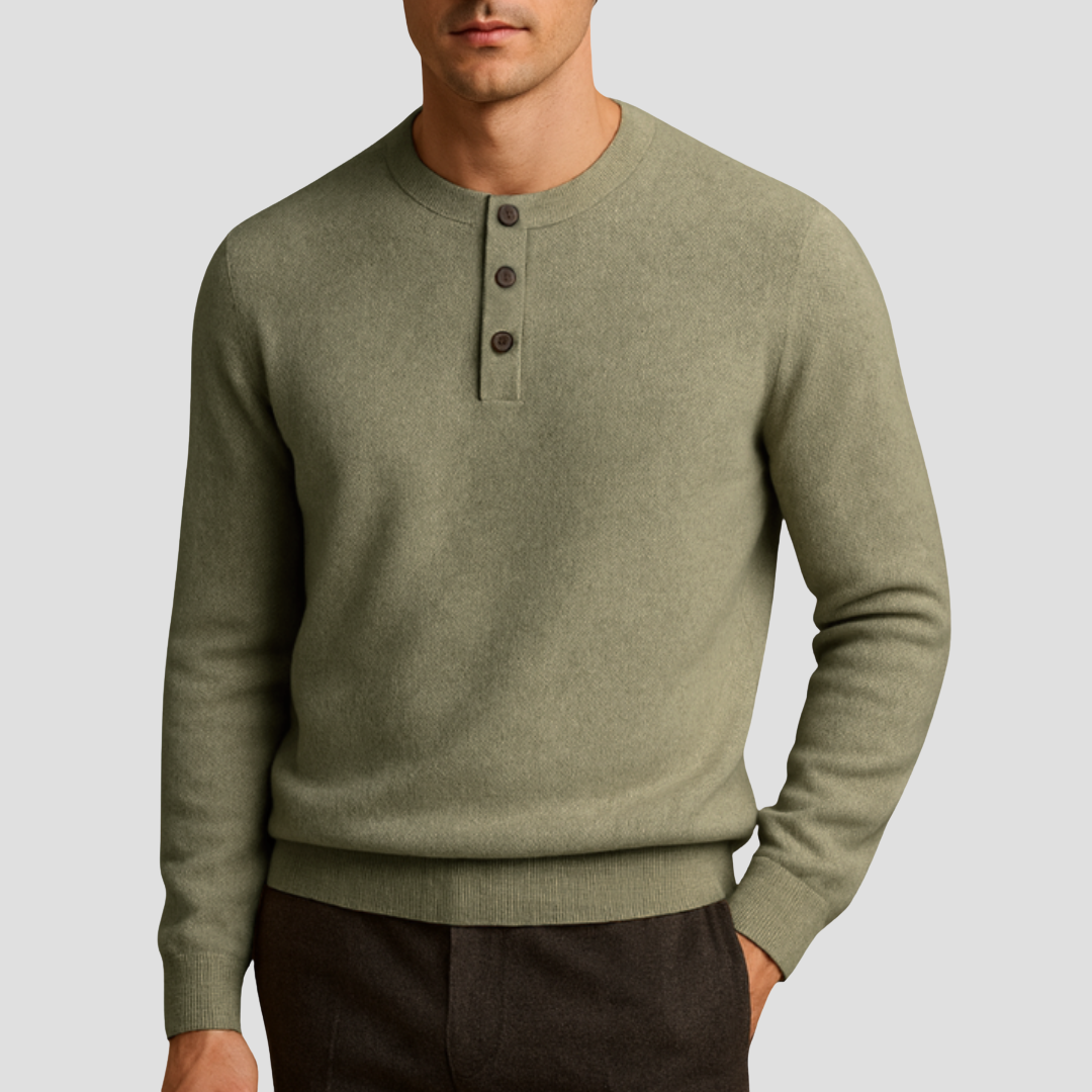 Médard | Pull Henley en Cachemire