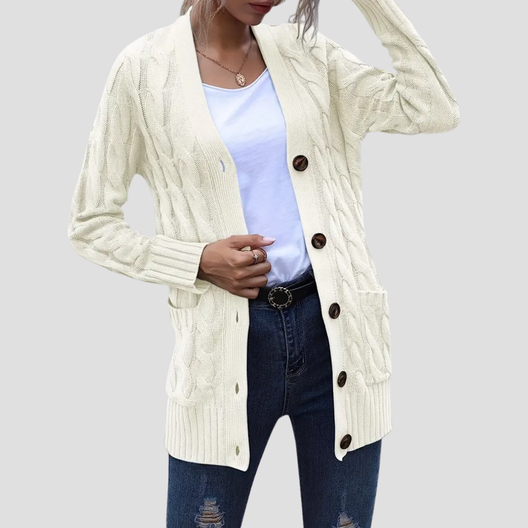 Élodie | Cardigan Maille Torsadée