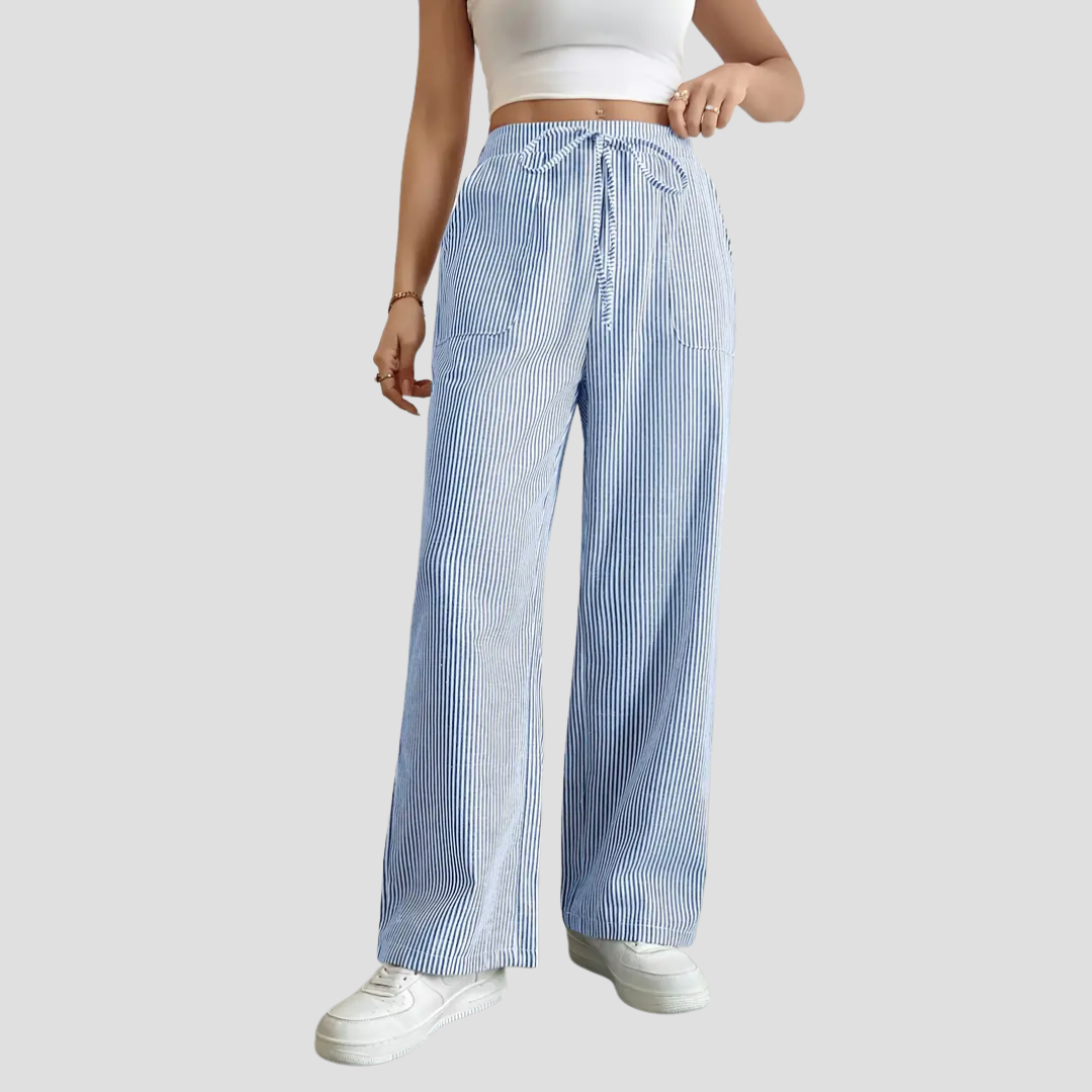 Coralie | Pantalon Ample Rayé