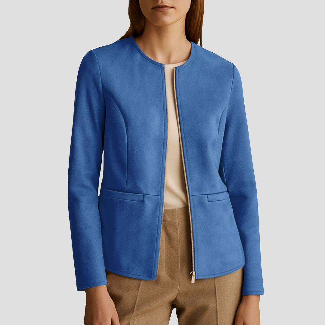 Maéva | Veste Suédée Zippée