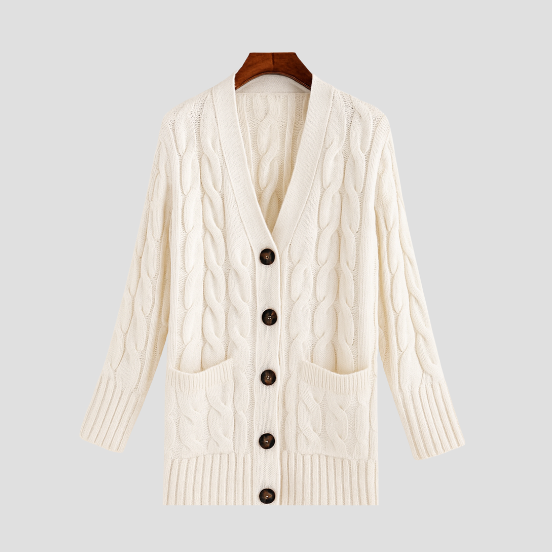 Élodie | Cardigan Maille Torsadée