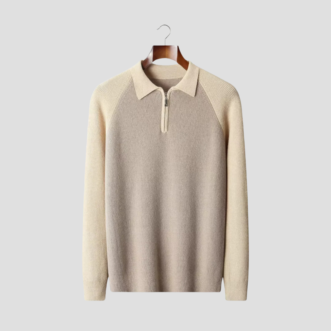 Herbert | Pull Bicolore Zippé