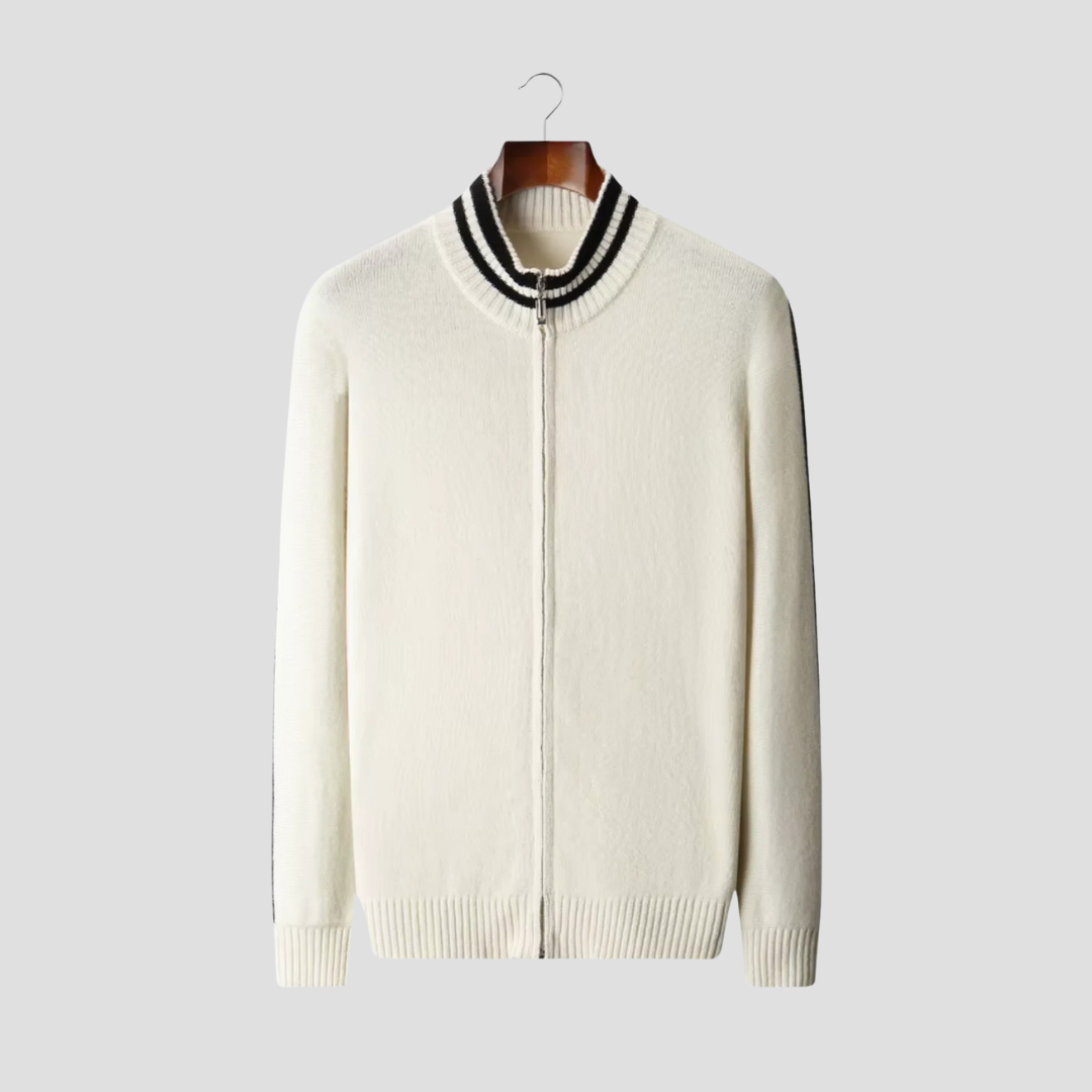 Raoul | Cardigan Zippé Bicolore