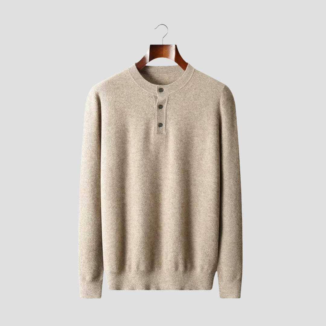 Médard | Pull Henley en Cachemire