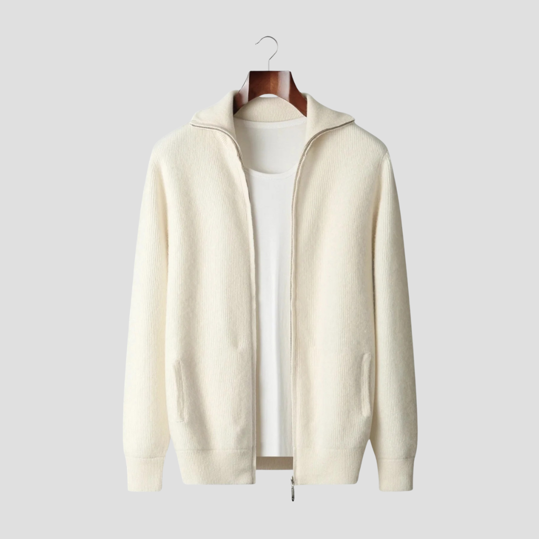Alaric | Cardigan Zippé Côtelé