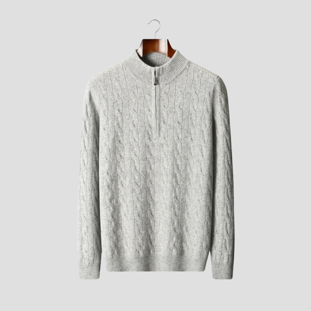 Blanchard | Pull Demi-Zippé Torsadé