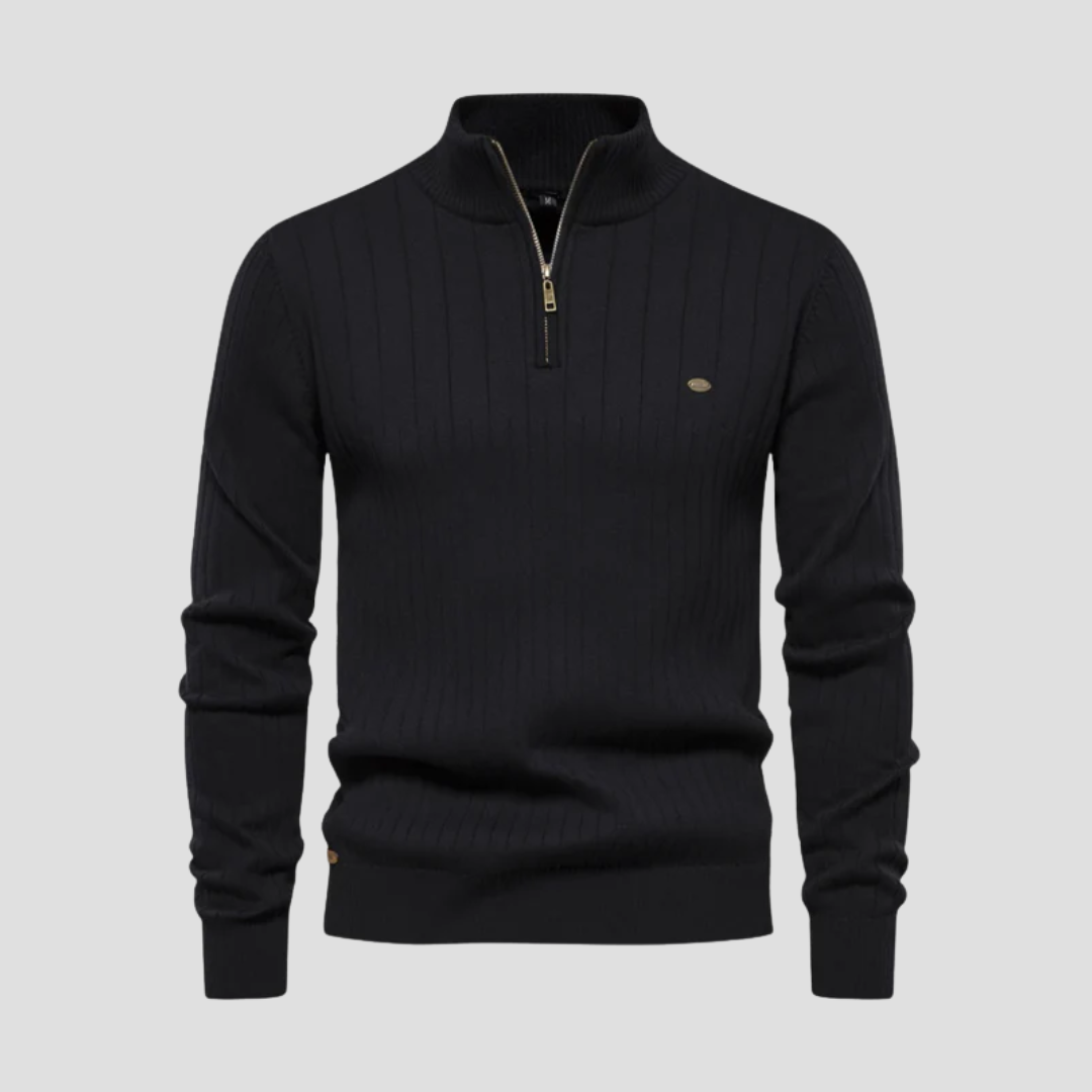Bérenger | Pull Demi-Zip Côtelé