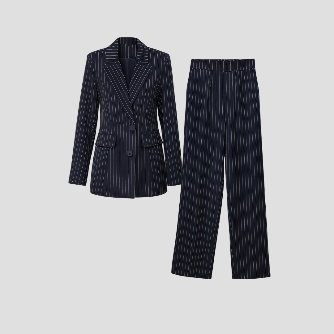 Séverine | Costume Rayé Ajusté