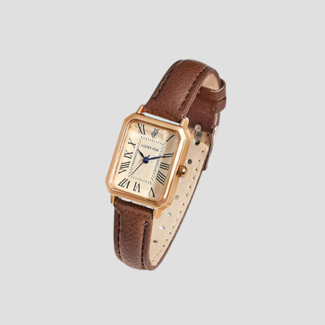 Arlène | Montre Carrée Bracelet Cuir