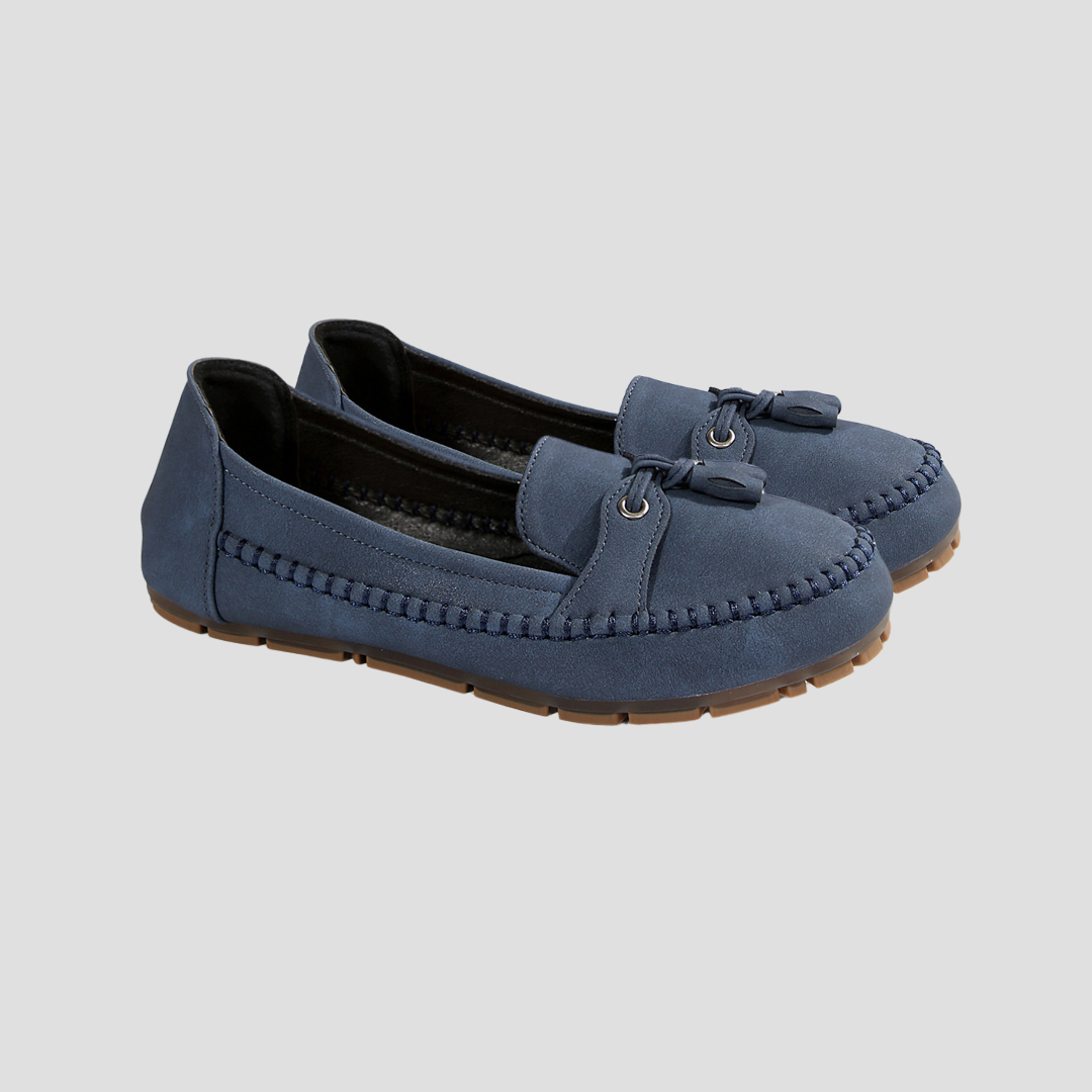 Josépha | Femme Mocassins en Daim Style Vintage