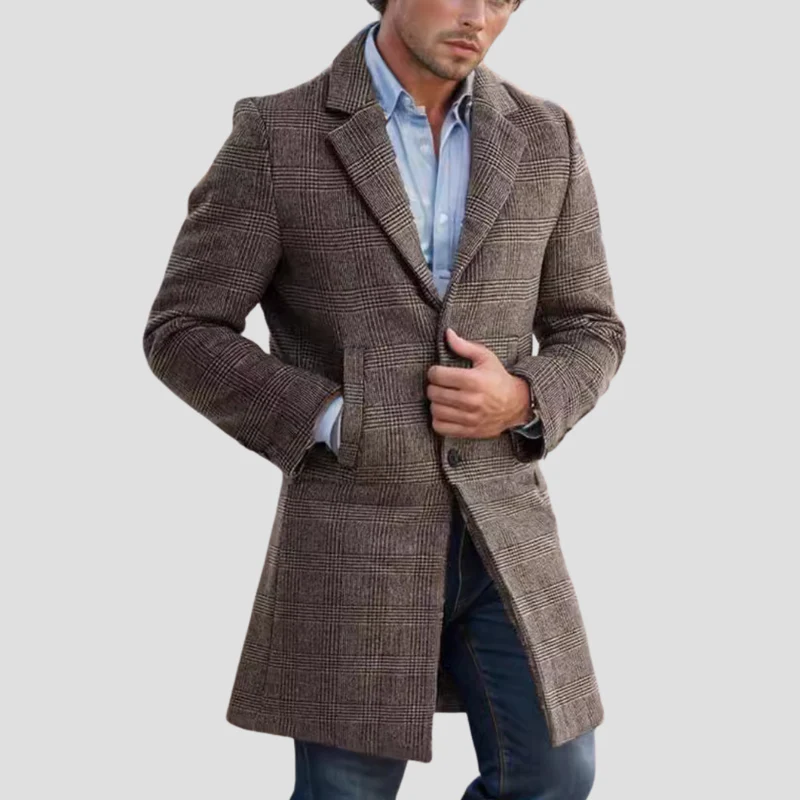Hippolyte | Manteau Ajusté à Carreaux
