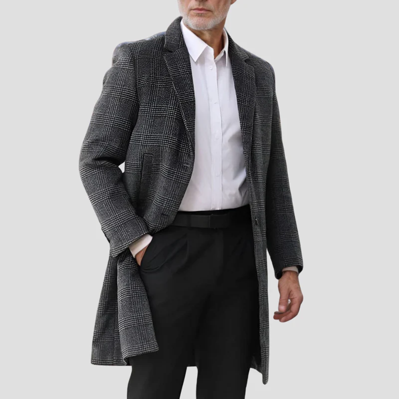 Hippolyte | Manteau Ajusté à Carreaux